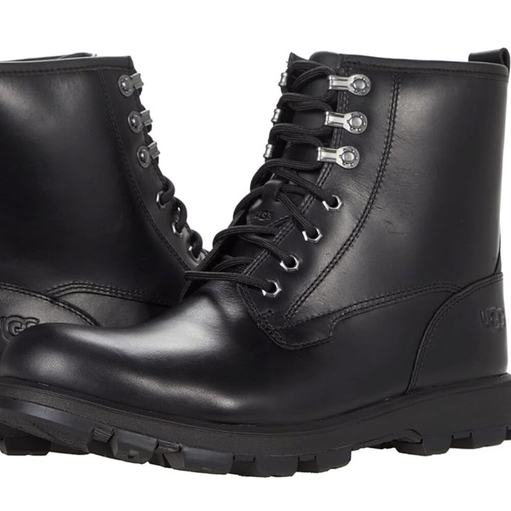 UGG‎ KIRKSON LEATHER MEN'S WATERPROOF WORK WINTER BOOTS BLACK 13